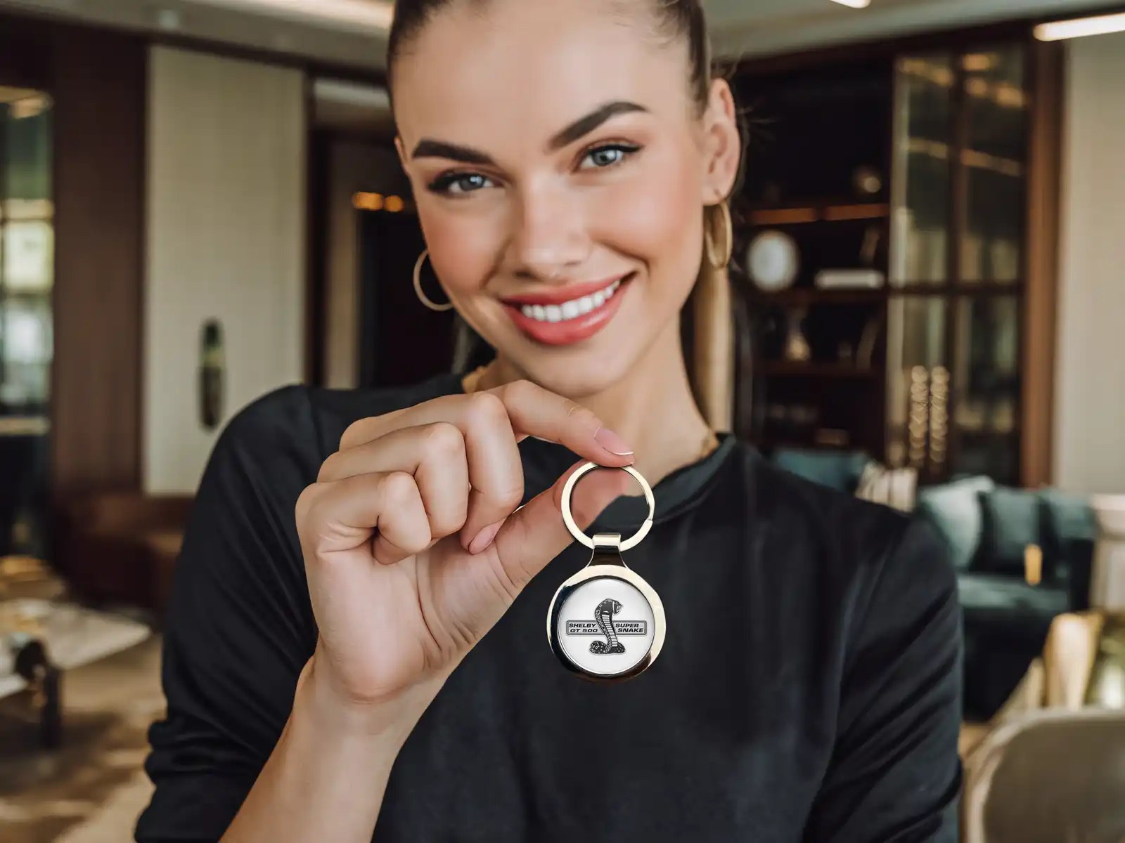 Shelby Personalised Keychain Custom Logo Premium
